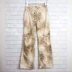 ST.John Vtg 90s Y2K Leopard Print High-waist Straight Leg Pants size 2